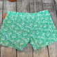 Size 0 shorts with seahorses