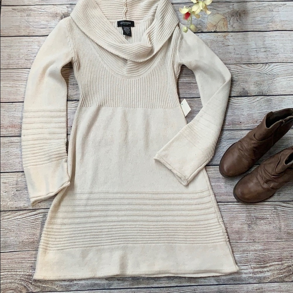 Size small beige Alyn Paige sweater dress
