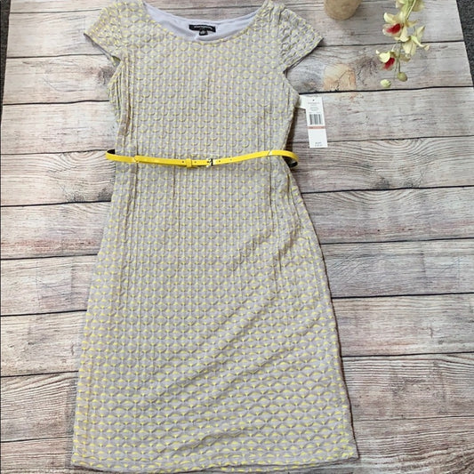 Size 12 grey and yellow dress NWT