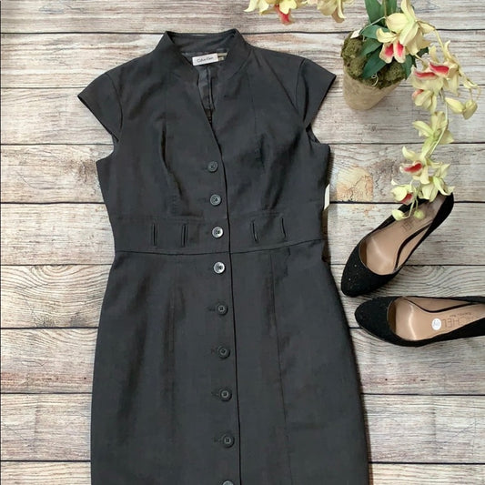 Size 8 Calvin Klein cap sleeve dress -Super Adorb!
