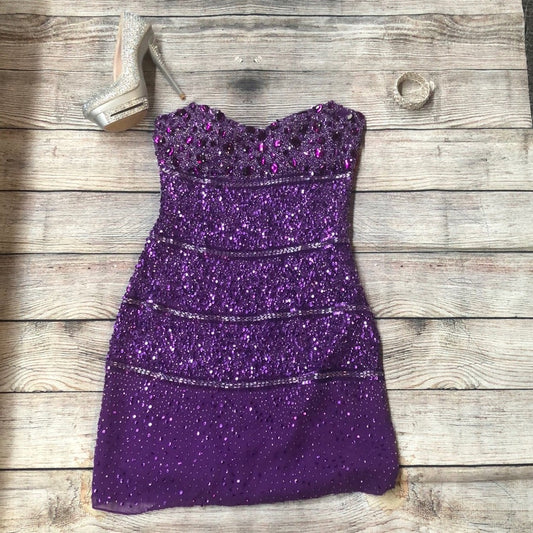 Aidan Mattox size 0 purple formal dress