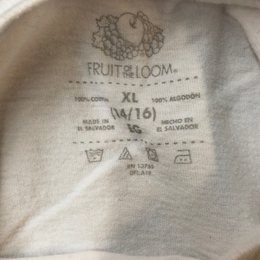 Fruit of the Loom white t-shirt sz XL (14-16)
