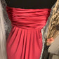 Long size 8 David’s Bridal pink bridesmaid dress