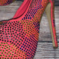 Size 6 rainbow sequined heels
