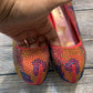 Size 6 rainbow sequined heels