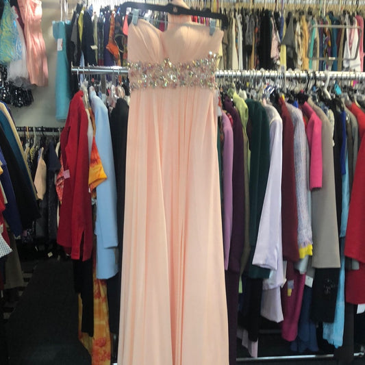 Cache sz 0 peach long lady’s formal dress