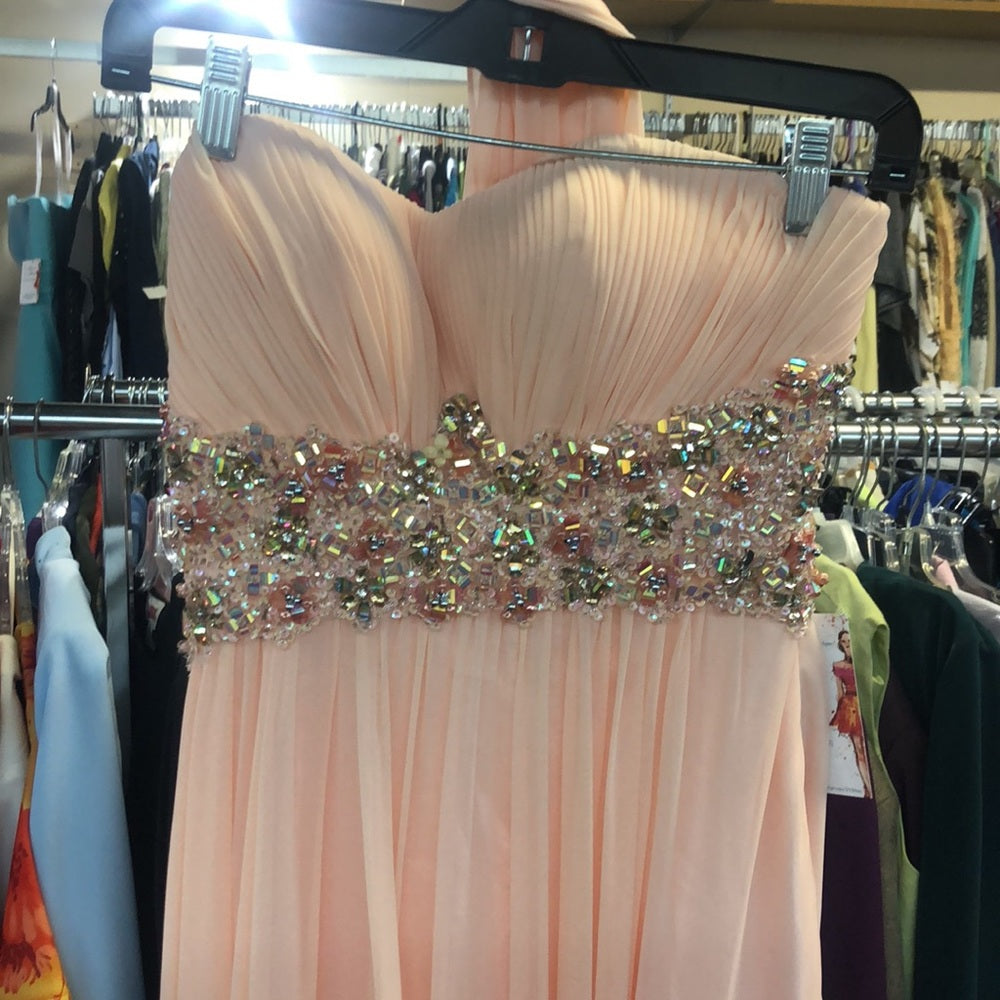 Cache sz 0 peach long lady’s formal dress