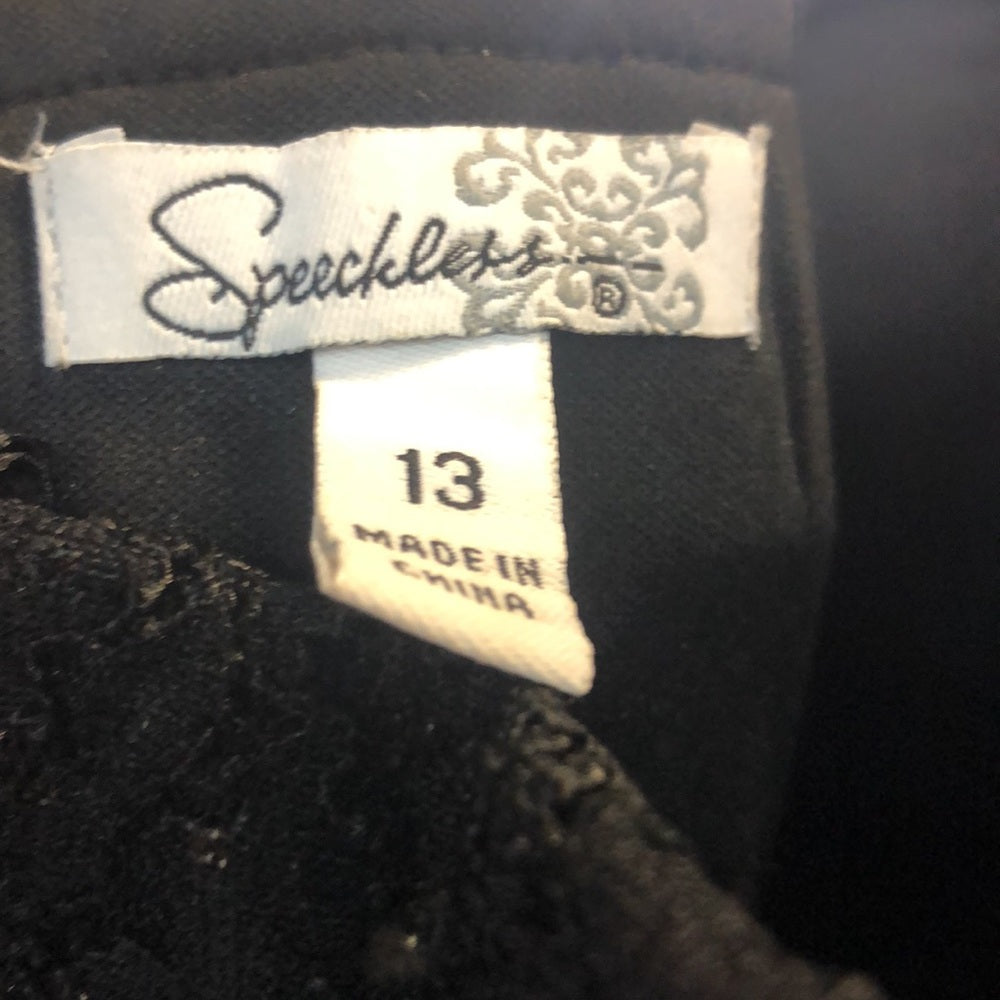 Speechless sz 13 black w/ sequins short formal dress