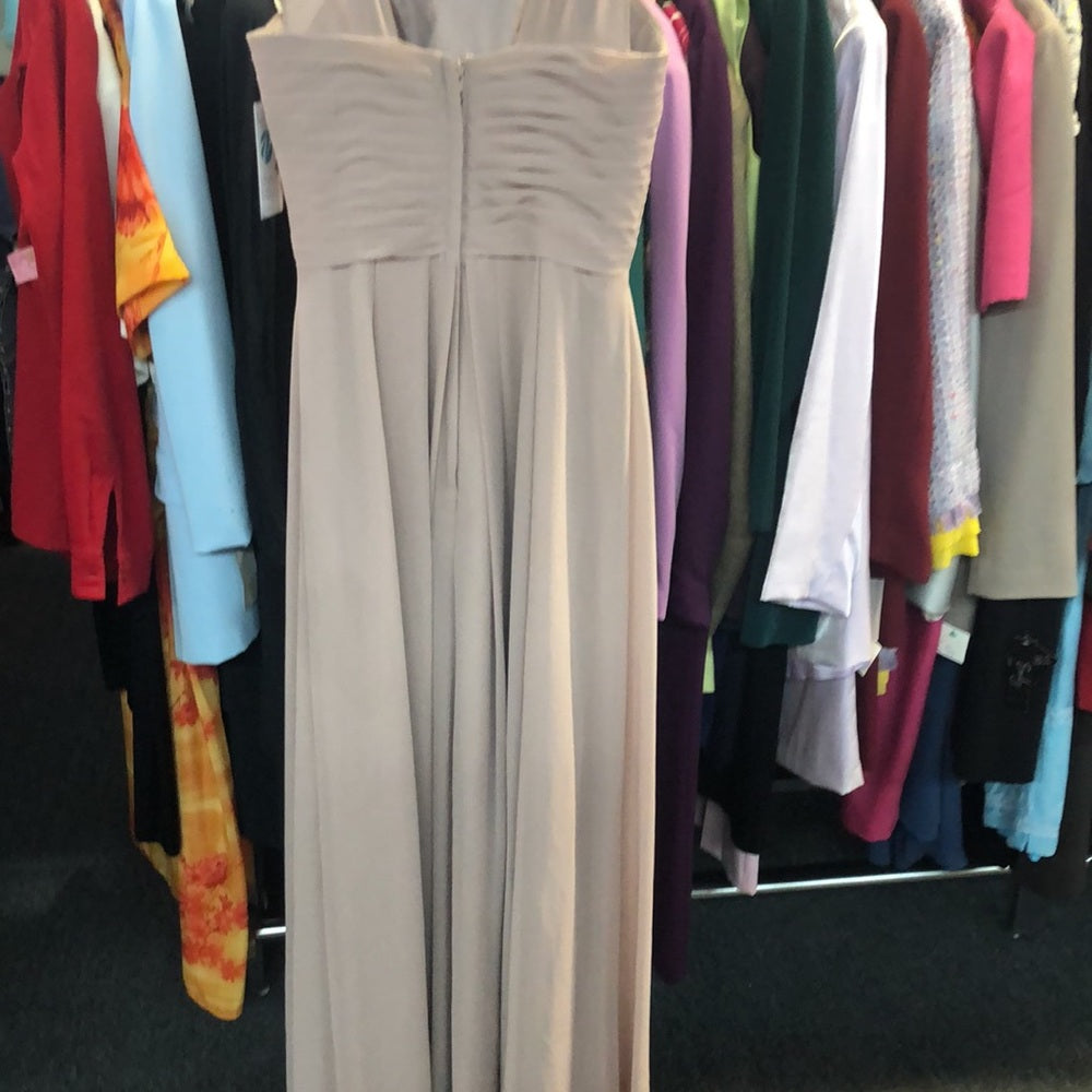 Azazie sz A4 tan long formal dress