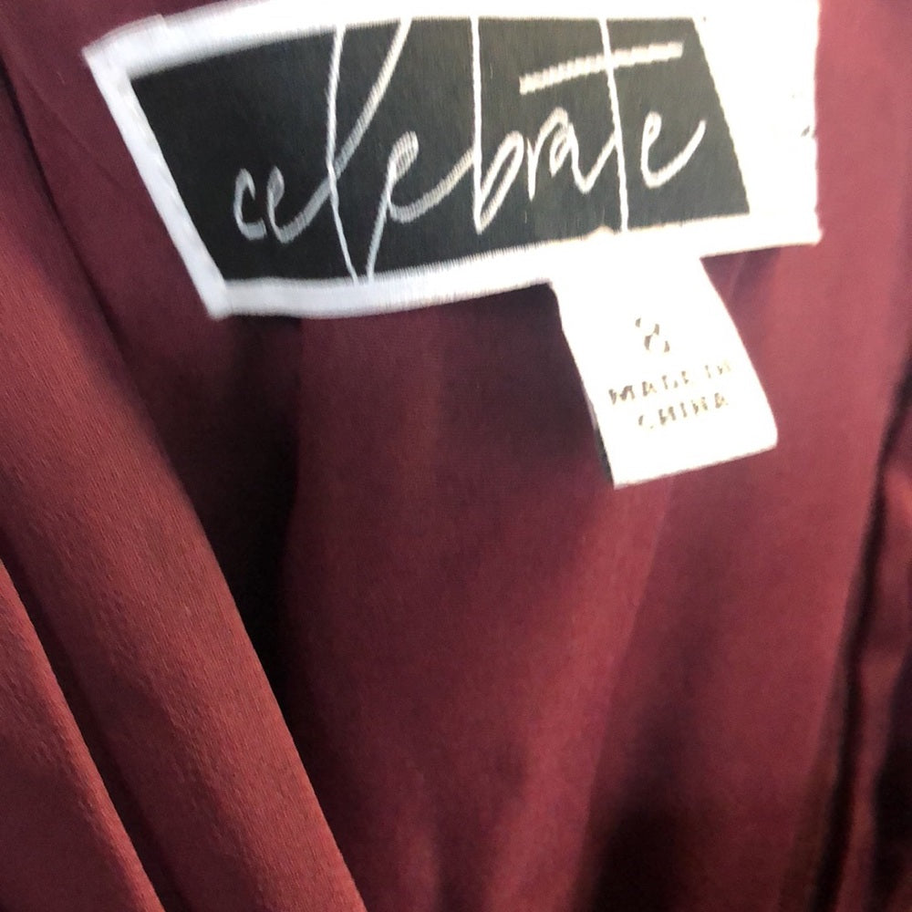 Celebrate sz 8 burgundy long formal dress