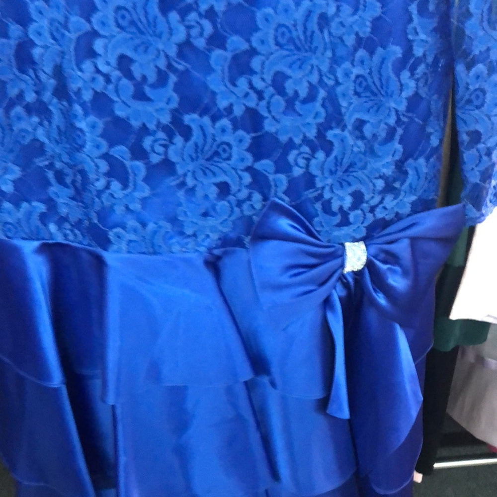 Paolo sz 10 blue long formal dress
