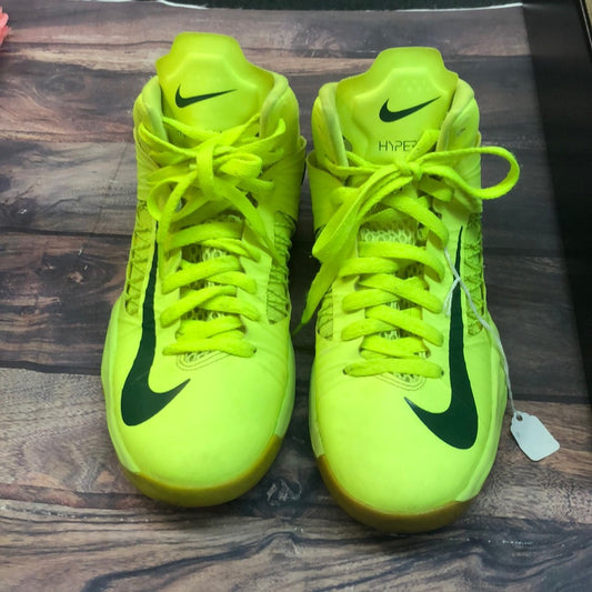 Nike Hyperdunks sz 5y boys lime green and dark green sneakers