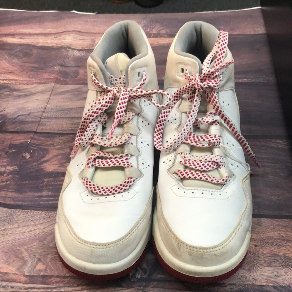 Jordan Flights sz 5.5 white & red sneakers