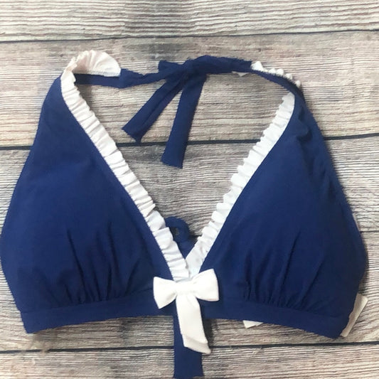 Profile sz 16 blue & black bathing suit top