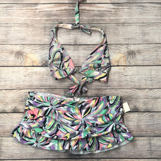 Kenneth Cole New York sz 14 multicolor 2pc bathing suit