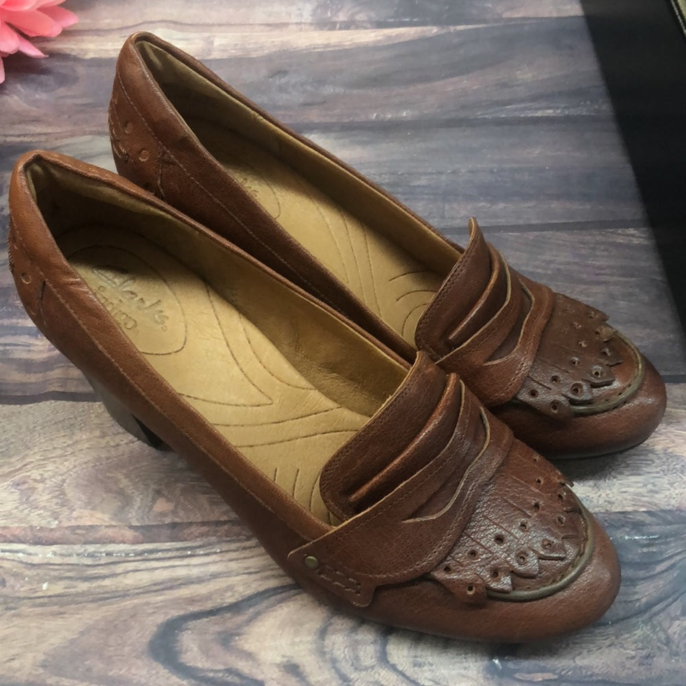 Clarks indigo sz 10 women brown shoes