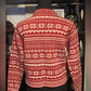 Vintage J. Crew red fair isle wool cardigan Size Medium