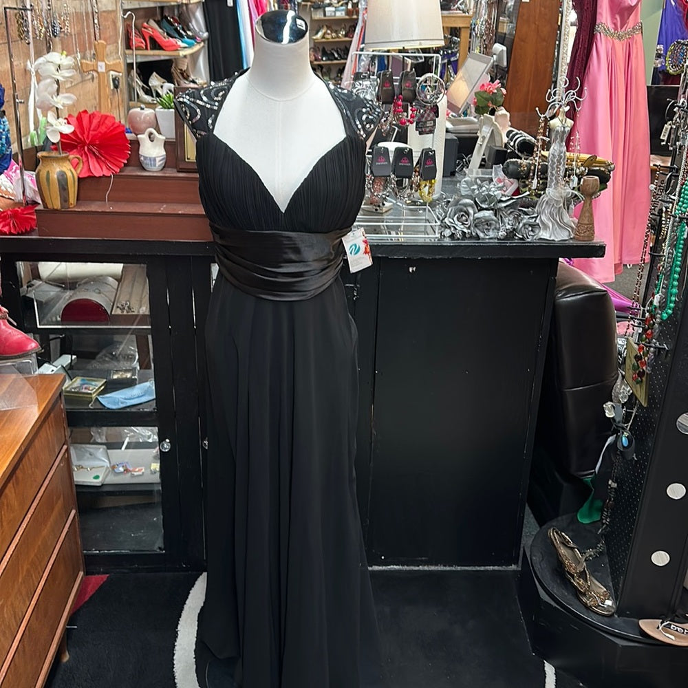 Ever Pretty sz 10 black long formal dress
