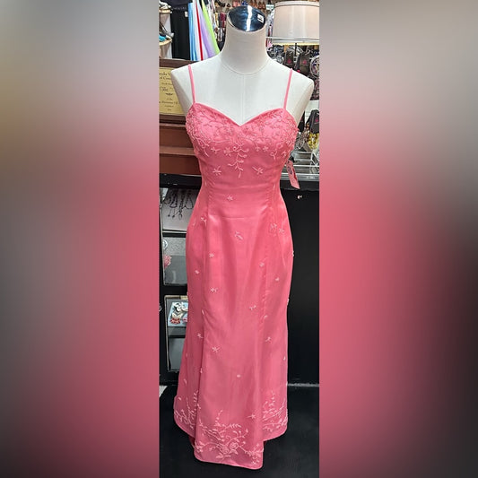 Alyce Designs sz 10 pink long formal dress