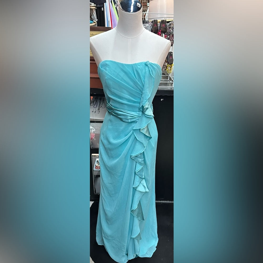 David’s Bridal sz 10 blue long formal dress