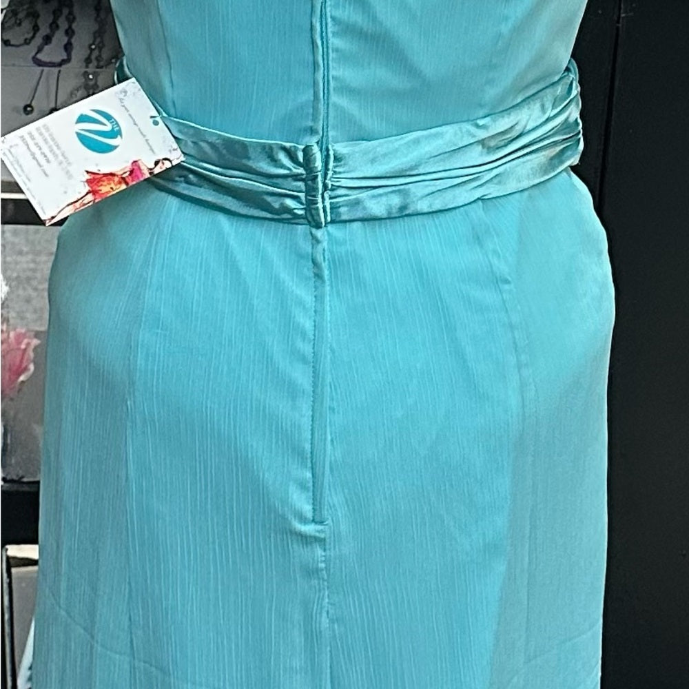 David’s Bridal sz 10 blue long formal dress